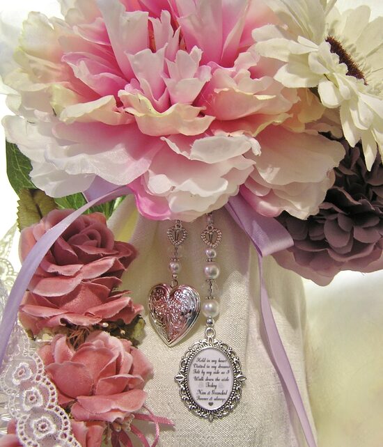 Nan and Grandad Photo locket memory Bouquet Charm