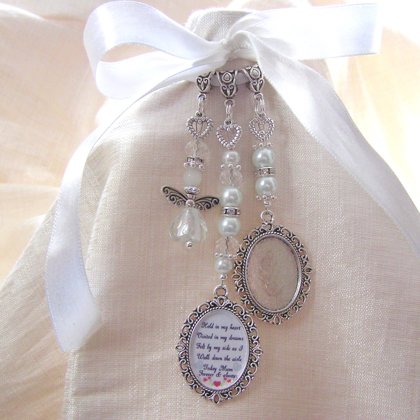 Oval Angel Bridal Bouquet Memory Charm for Mum Dad or Loved one
