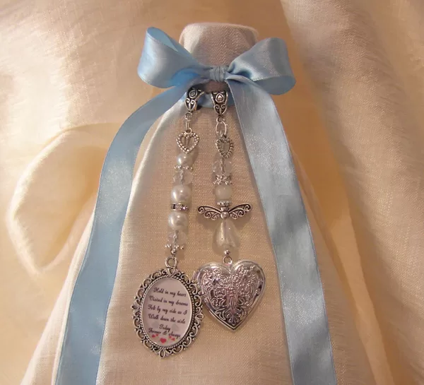 Angel Locket Poem Bridal Bouquet Memory charm